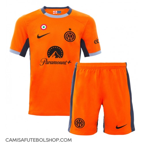 Camisa de time de futebol Inter Milan Replicas 3º Equipamento Infantil 2023-24 Manga Curta (+ Calças curtas)